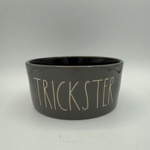 Rae Dunn Trickster Halloween Candy Bowl Dish Gray‎ Artisan Collection Ceramic